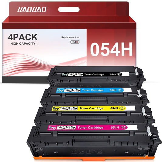 054H Toner Set for Canon 054 Toner Cartridge for Canon imageCLASS MF644Cdw MF643Cdw MF642Cdw MF640C LBP620 Toner Printer (4 Pack)